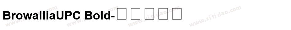BrowalliaUPC Bold字体转换